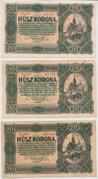 1920. 20K Sorszámok Közt Pont (3x) T:II,III - Ohne Zuordnung