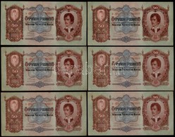 1932. 50P (9x) Sorszámkövetők T:I-,II - Zonder Classificatie