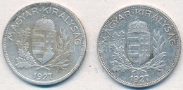 1927. 1P Ag (2x) T:2,2- Kis Patina - Zonder Classificatie