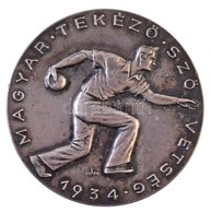 Iván István (1905-1968) 1950. 'Magyar Tekéző Szövetség' Kétoldalas, Jelzetlen Ag Díjérem, Hátoldalon Gravírozva (50,78g/ - Unclassified