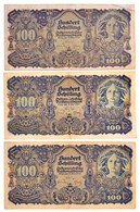 Ausztria 1945. 100Sch (3x) Kettő Kék és Egy Lilás árnyalatú T:III
Austria 1945. 100 Schilling (3x) Two Blue And One Purp - Unclassified