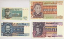 Burma 1972. 1K + 25K + 1973. 5K + 10K T:I 
Burma 1972. 1 Kyat + 25 Kyat + 1973. 5 Kyat + 10 Kyat C:UNC - Zonder Classificatie