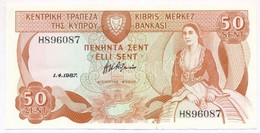 Ciprus 1987 50c T:II 
Cyprus 1987. 50 Cent C:XF
Krause 52 - Zonder Classificatie
