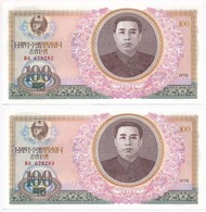 Észak-Korea 1978. 100W (2x) Sorszámkövetők T:I
North Korea 1978. 100 Won (2x) Sequential Serials C:UNC - Ohne Zuordnung