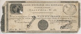 Franciaország / Rouen 1797-1803. 20Fr 'annulé (érvénytelen)' Felülbélyegzéssel T:IV France 
Rouen 1797-1803. 20 Francs ' - Unclassified