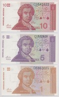 Horvátország 1991. 1D + 5D + 10D T:I
Croatia 1991. 1 Dinar + 5 Dinara + 10 Dinara C:UNC - Non Classificati