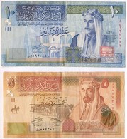 Jordánia 2004. 10D + 2006. 5D T:III
Jordan 2004. 10 Dinars + 2006. 5 Dinars C:F - Sin Clasificación