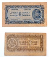 Jugoszlávia 1944. 1D + 5D T:II,III
Yugoslavia 1944. 1 Dinara + 5 Dinara C:XF,F - Unclassified