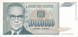 Jugoszlávia 1993. 10.000.000D T:I-
Yugoslavia 1993. 10.000.000 Dinara C:AU - Sin Clasificación