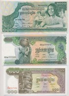 Kambodzsa ~1972. 100R + Khmer Köztársaság ~1972. 1000R + 1973-1975. 500R T:I,I-
Cambodia ~1972. 100 Riels + Khmer Republ - Non Classificati
