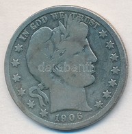 Amerikai Egyesült Államok 1906D 1/2$ Ag 'Barber' T:3
USA 1906D 1/2 Dollar Ag 'Barber' C:F - Ohne Zuordnung