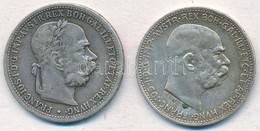 Ausztria 1901-1914. 1K Ag 'Ferenc József' (2xklf) T:2 Austria 1901-1914. 1 Corona Ag 'Franz Joseph' (2xdiff) C:XF - Ohne Zuordnung