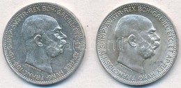 Ausztria 1915. 1K Ag 'Ferenc József' (2x) T:1-
Austria 1915. 1 Corona 'Franz Joseph' (2x) C:AU 
Krause KM#2820 - Ohne Zuordnung