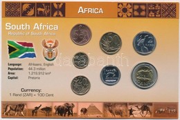 Dél-Afrika 2005-2009. 5c-5R (7xklf) Fémpénz Szettben, Holland Nyelvű Leírással T:1 
South Africa 2005-2009. 5 Cents - 5  - Unclassified