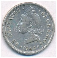 Dominikai Köztársaság 1944. 25c Ag T:2
Dominican Republic 1944. 25 Centavos Ag C:XF - Unclassified