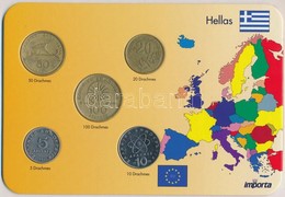 Görögország 1986-1998. 5D-100D (5xklf) Forgalmi Sor Karton Dísztokban T:1-,2
Greece 1986-1998. 5 Drachma - 100 Drachma ( - Zonder Classificatie