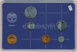 Hollandia 1986. 5c - 2 1/2G (5xklf) + 1986. 's Rijks Munt 1986 (Királyi Verde)' Br Zseton, Műanyag Tokban T:1 Netherland - Unclassified
