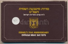 Izrael 1979. 1a-5L (7xklf) 'Izrael 31. évfordulója' Forgalmi Sor Tokban, Tanúsítvánnyal T:1,1- 
Israel 1979. 1 Agora - 5 - Zonder Classificatie