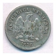 Mexikó 1876Mo B 10c Ag T:2-
Mexico 1876Mo B 10 Centavos Ag C:VF
Krause KM#403.7 - Unclassified