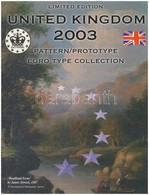 Nagy Britannia 2003. 1c-2E 'Euro Próbaveretek' (8xklf) Fémpénz Szettben, Díszkiadás T:BU 
Great Britain 2003. 1 Cent - 2 - Zonder Classificatie