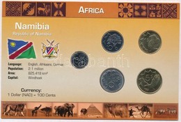 Namíbia 1993-2008. 5c-5$ (5xklf) Fémpénz Szettben, Holland Nyelvű Leírással T:1 
Namibia 1993-2008. 5 Cents - 5 Dollars  - Ohne Zuordnung