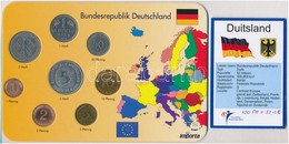 NSZK / Németország 1969-1995. 1pf-5M (8xklf) Forgalmi Sor Karton Dísztokban T:1-,2
FRG / Germany 1969-1995. 1 Pfennig -  - Zonder Classificatie