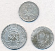 3db-os Vegyes Külföldi Rossz Tartású és Sérült Ezüstpénz Tétel T:3 ü.
3pcs Of Various Silver Coins In Bad Condition C:F  - Unclassified