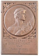 1947. 'Mezőközpont T.E. Evezősszakoszt. 1947. Turaverseny II.' Fém Díjplakett (50x72,5mm) T:2 - Sin Clasificación