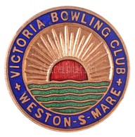 Nagy-Britannia DN 'Victoria Bowling Club - Weston-S-Mare' Zománcozott Bowling Klub Jelvény 'H.W. Miller Ltd.' Gyártói Je - Ohne Zuordnung