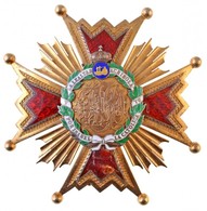 Spanyolország ~1900-1975. 'Katolikus Izabella-rend Középkeresztjének Csillaga' Aranyozott és Zománcozott Kitüntetés, Jel - Zonder Classificatie