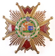 Spanyolország ~1938-1975. 'Katolikus Izabella-rend Nagykeresztjének Csillaga' Aranyozott és Zománcozott Kitüntetés, Jelz - Ohne Zuordnung