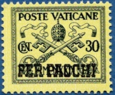 Vatican 1931 Per Pacchi 30c 1 Value MNH - Pacchi Postali