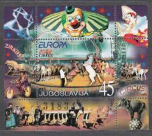 Yugoslavia Republic 2002 Europa Circus Mi#Block 53 Mint Never Hinged - Ongebruikt