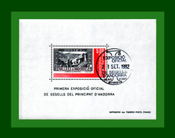 .1982 Andorra Französisch Mi.-Nr. 325 Block 1  GESTEMPELT "Nationale Briefmarkenausstellung" (B12gest) - Blocchi & Foglietti