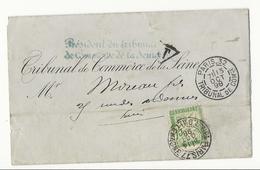 Lettre Tribunal De Commerce De La Seine - Paris, 1898 - Taxée à 15 Cts - 1859-1955 Covers & Documents