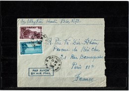 LBR26 - VIET NAM LETTRE AVION HA-NOI / PARIS MARS 1953 - Vietnam