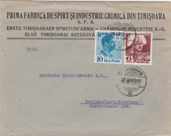 Roumanie Lettre Pour L'Allemagne 1937 - Postmark Collection