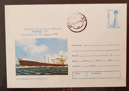 ROUMANIE, Phare, Phares, Faro, Lighthouse. Entier Postal Avec Obliteré 1979. Petrolier INDEPENDENTA (2) - Phares