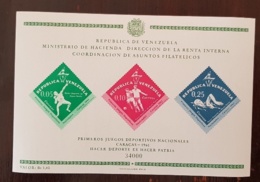 VENEZUELA Football, Lancer Du Poids, Natation. Primeros Juegos Deportivos Caracas 1961. ** MNH - Other & Unclassified