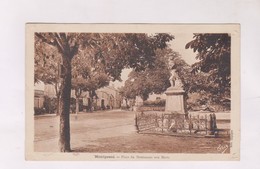 CPA DPT 82 MONTPEZAT, PLACE DU MONUMENT AUX MORTS - Montpezat De Quercy