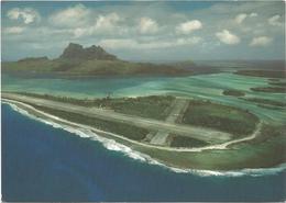 V3422 Polynesie Francaise - Bora Bora - L'aerodrome Sur L'ilot Motu Mute / Non Viaggiata - Bares, Hoteles Y Restaurantes