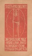 0722 "TORINO - SOCIETA' AMICI DELL'ARTE - XVI ESPOSIZIONE MOLE ANTONELLIANA-INVITO ALL'INAUGURAZIONE-22 MAGGIO 1914" - Autres & Non Classés