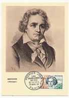 FRANCE => 5 Cartes Maximum - 5 Grands Hommes Des Pays De La CEE Beethoven, Mazzini, Mayrisch, De Groot, Verhaeren - 1960-1969