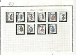 10 Timbres TAXE  Neufs (sans Traces De Charniére ) Année 1982/83...sur 1 Feuille De Classeur......à Voir...... - 1960-.... Nuovi