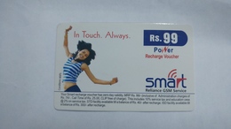 India-smart Card-(40d)-(rs.99)-(siliguri)-(1/1/2006)-(look Out Side)-used Card+1 Card Prepiad Free - Inde