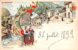 0735 "(VC) VAL MASTALLONE - COSTUME DI FOBELLO" ANIMATA. CART SPED 1899 - Vercelli
