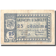 Billet, Espagne, 25 Centimos, Angles, Blason, 1937, 1937-11-09, TTB - Altri & Non Classificati