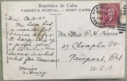 Postcard Circulated 1934 PAQUEBOT Bahia Santiago De Cuba - Honduras