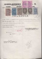 Yugoslavia Kingdom Document With Revenue Stamps - Lettres & Documents