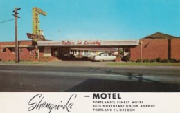 Portland Oregon, Shangri-La Motel Lodging, Auto, 1950s Vintage Postcard - Portland